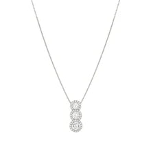 Nomination Seidivina Cubic Zirconia Triple Halo Drop Necklace Silver by Nomination Italy