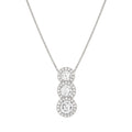 Nomination Seidivina Cubic Zirconia Triple Halo Drop Necklace Silver by Nomination Italy