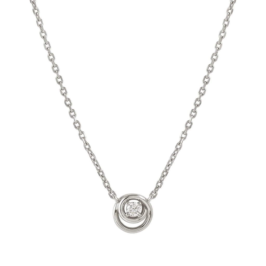 Nomination Cosmiclove Cubic Zirconia Set Circle Necklace Silver by Nomination Italy