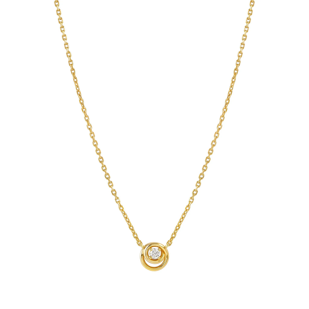 Nomination Cosmiclove Cubic Zirconia Set Circle Necklace Silver Gold Plated by Nomination Italy