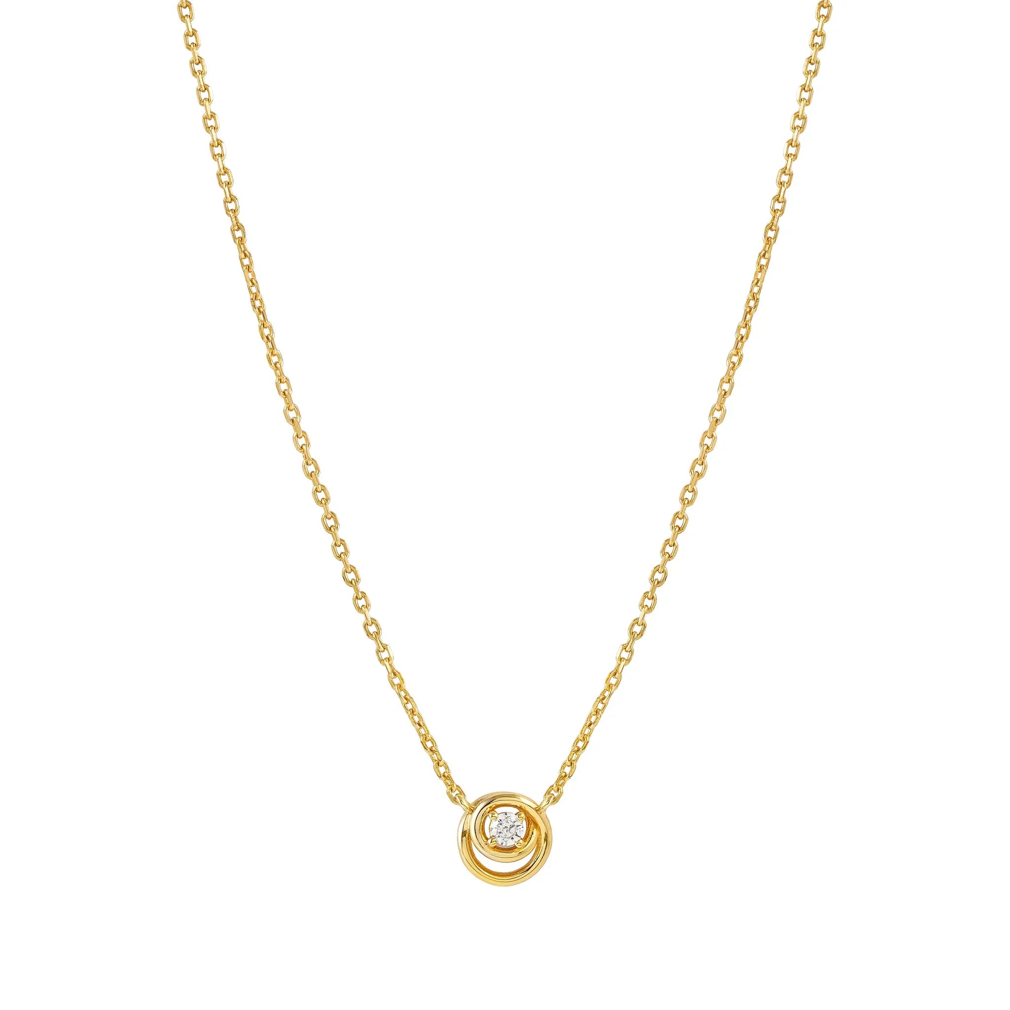 Nomination Cosmiclove Cubic Zirconia Set Circle Necklace Silver Gold Plated by Nomination Italy