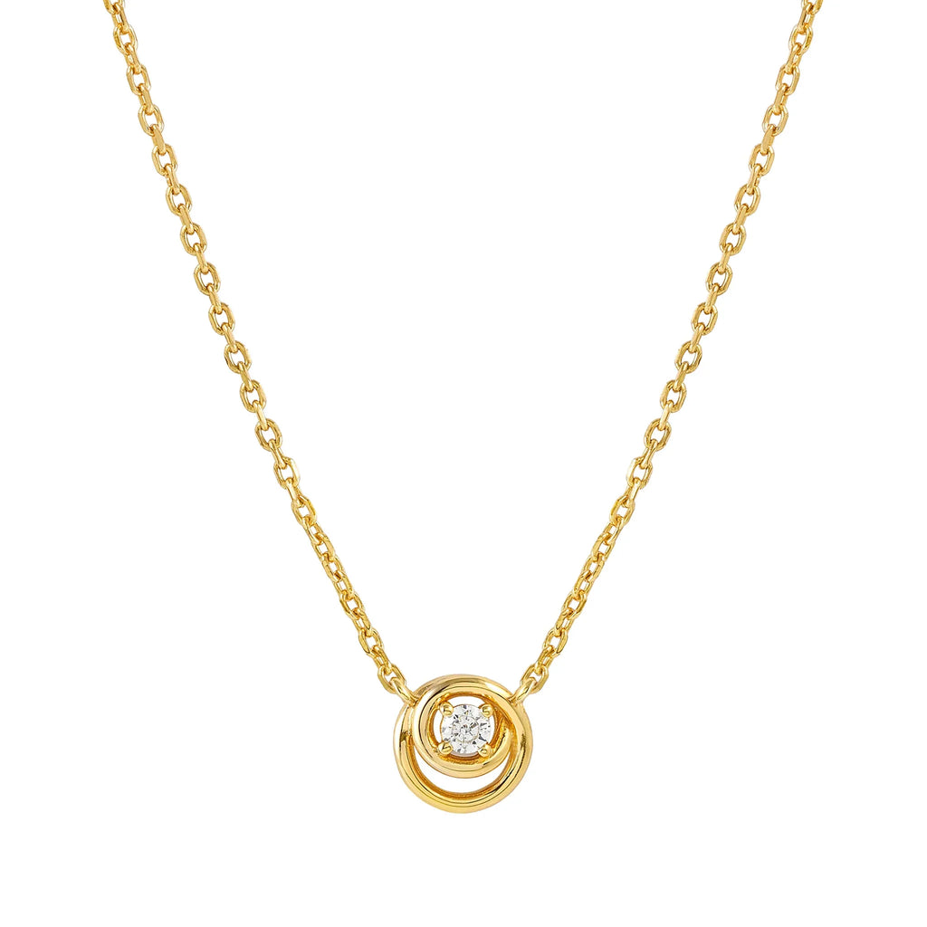Nomination Cosmiclove Cubic Zirconia Set Circle Necklace Silver Gold Plated by Nomination Italy