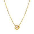 Nomination Cosmiclove Cubic Zirconia Set Circle Necklace Silver Gold Plated by Nomination Italy