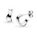 Kit Heath Serenity Semi Hoop Earrings in Silver by Kit Heath