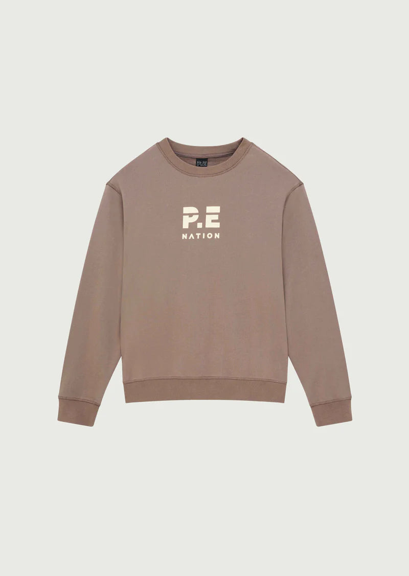 Women's P.E Nation Taupe Heads Up Sweater — view 5