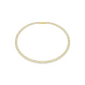 Swarovski Una Angelic Round Cut Crystal Necklace Gold Plated