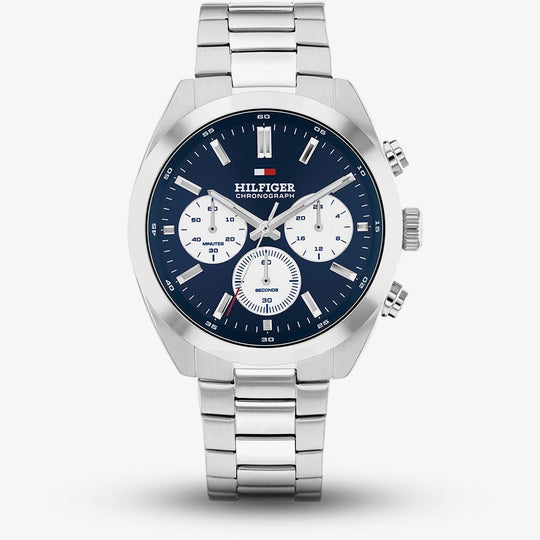Tommy Hilfiger Mens Hudson Blue Dial Bracelet Watch 1710722