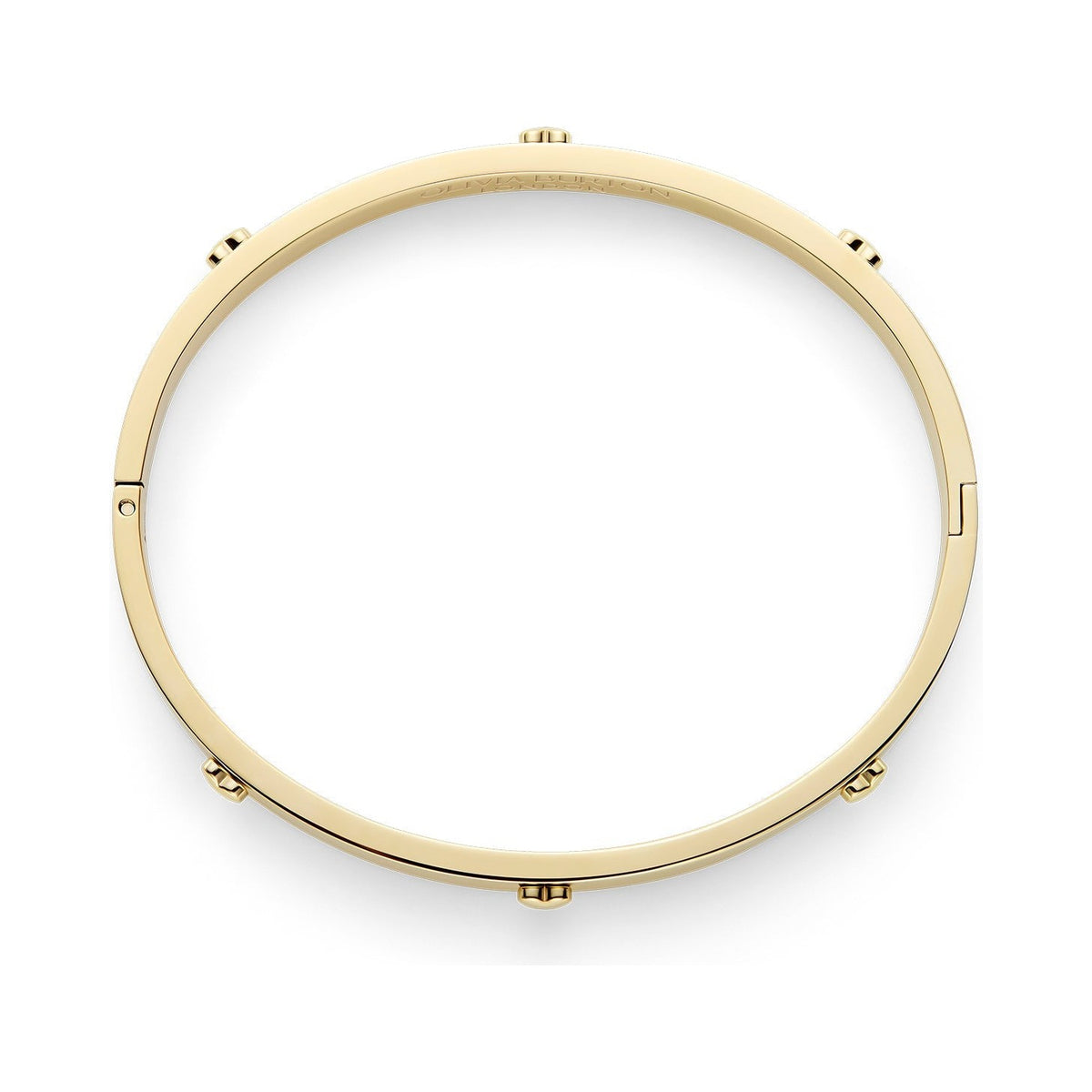 Gold-colored bangle with stud details.