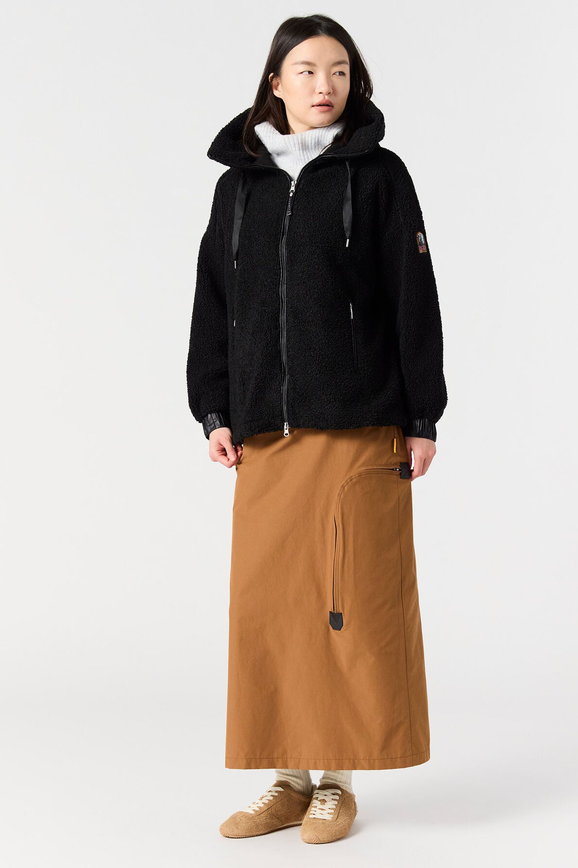 Women's Parajumpers Noelle Black Fleece Jacket - image 4