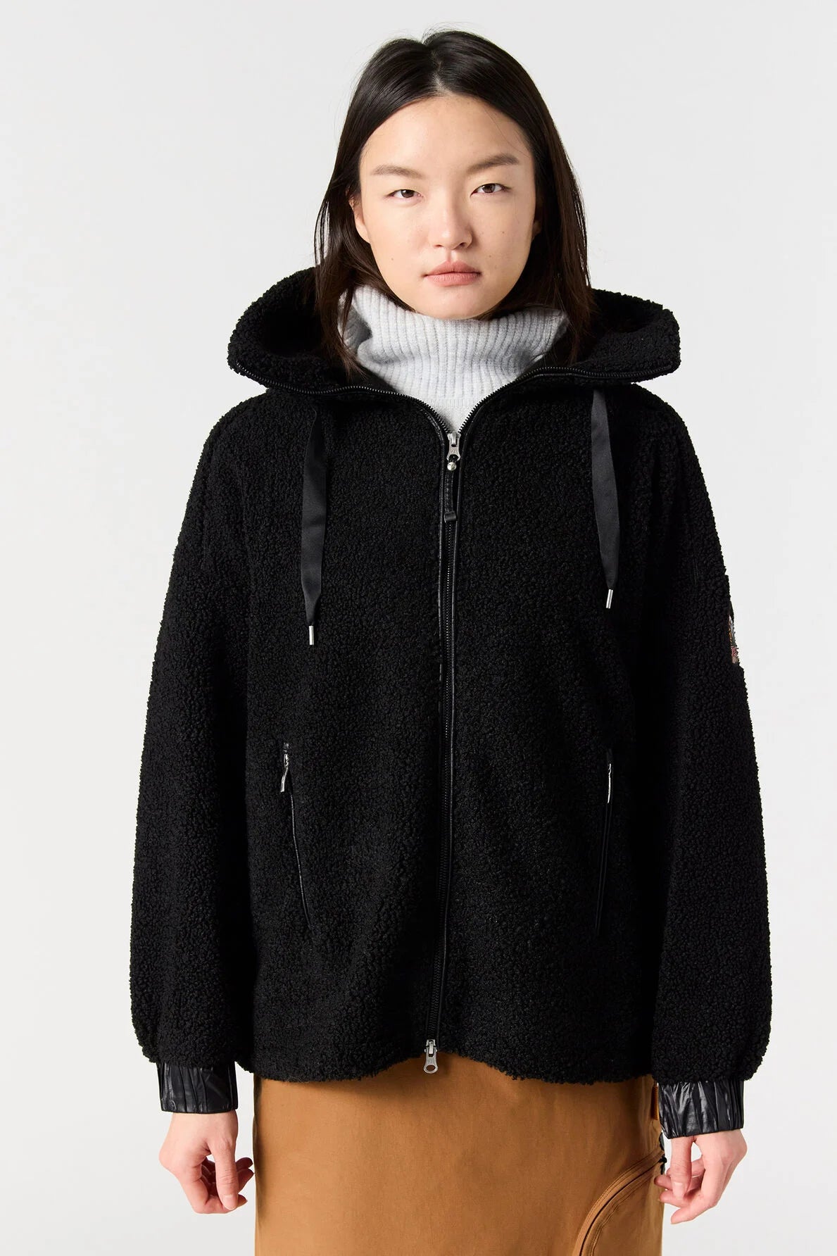 Women's Parajumpers Noelle Black Fleece Jacket - image 5