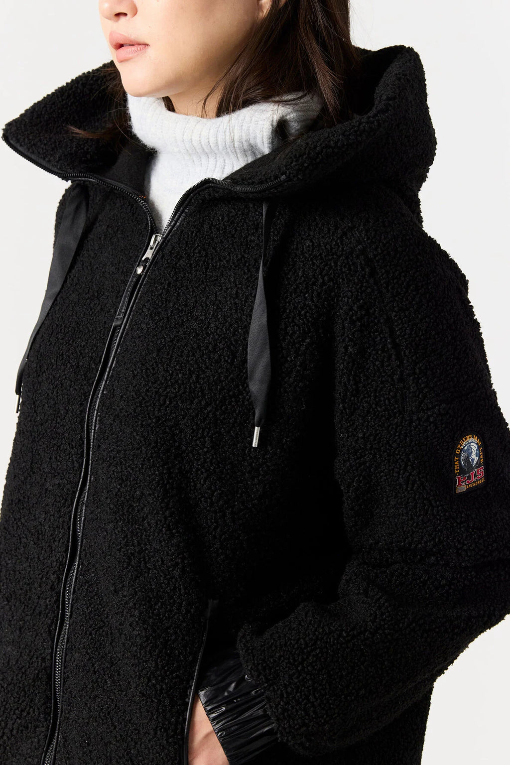 Women's Parajumpers Noelle Black Fleece Jacket - image 7