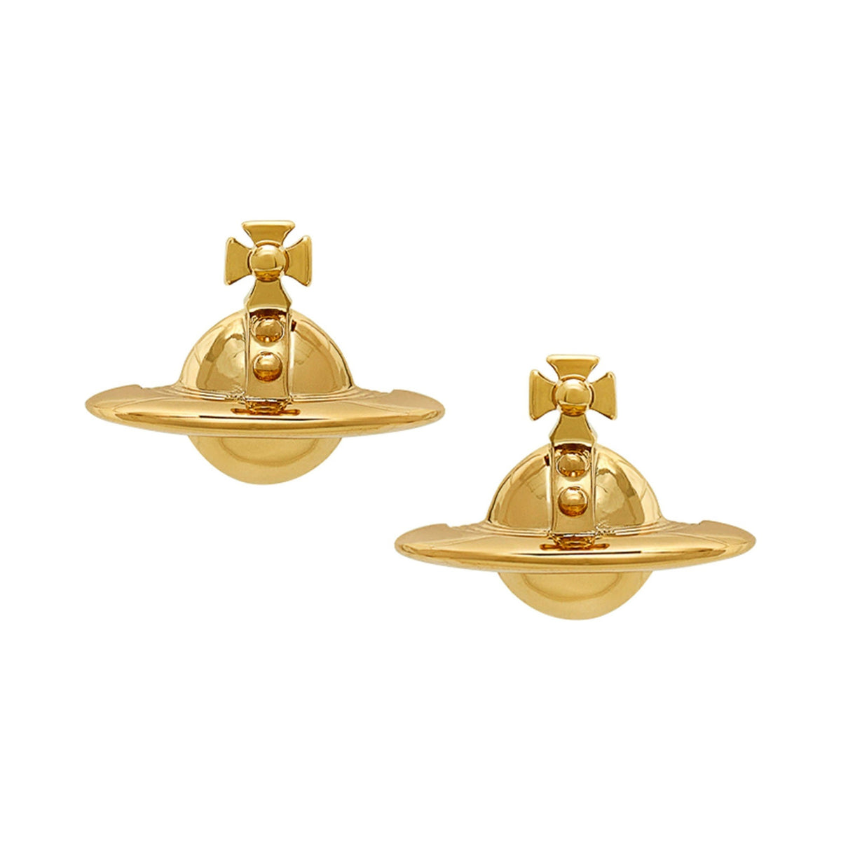 The Vivienne Westwood Solid Orb Earrings, gold plated jewellery from Vivienne Westwood, at OD’s Jewellers in St Helens.