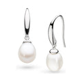 The Kit Heath Revival Classic Pearl Drop Earring, a silver pearl drop earring by Kit Heath, at OD’s Jewellers in St Helens