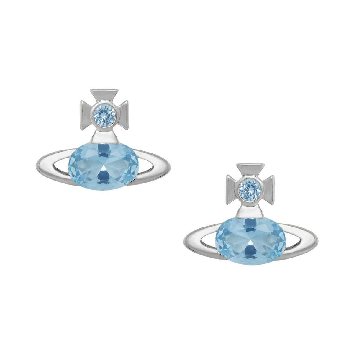 Vivienne Westwood Allie Light Blue CZ Earrings