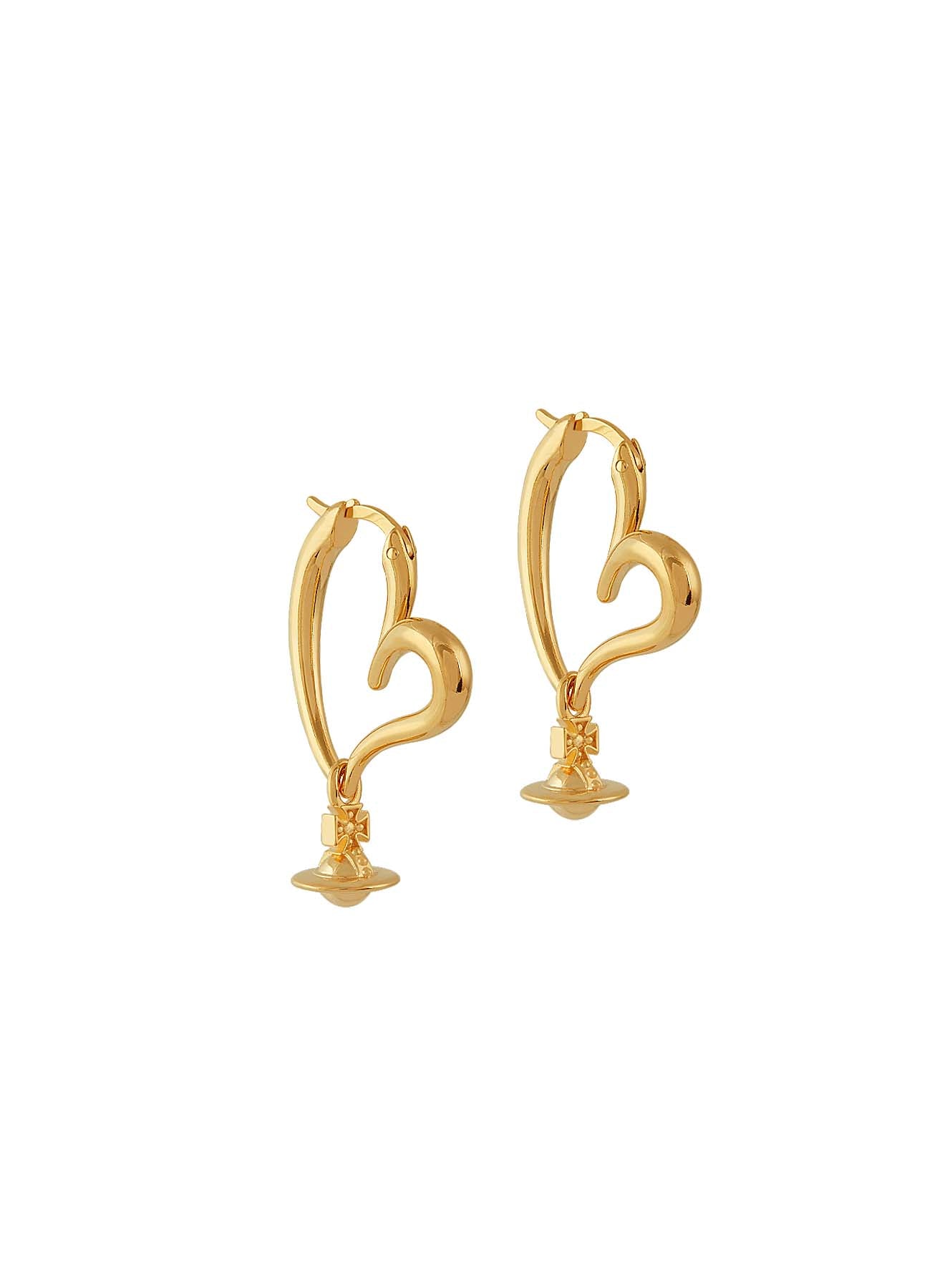 Vivienne Westwood Emily Heart Hoop Earring- 62020173-02R001-