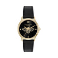 Olivia Burton Classic Bee Black Strap Watch