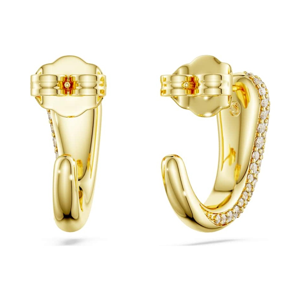 Swarovski Classica Silver Gold Tone Zirconia Earrings 5745020