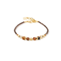 Brown and gold beaded bracelet.
