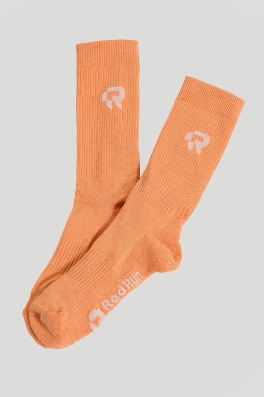 Women's Red Run Activewear Organic Cotton Socks Elements Peach