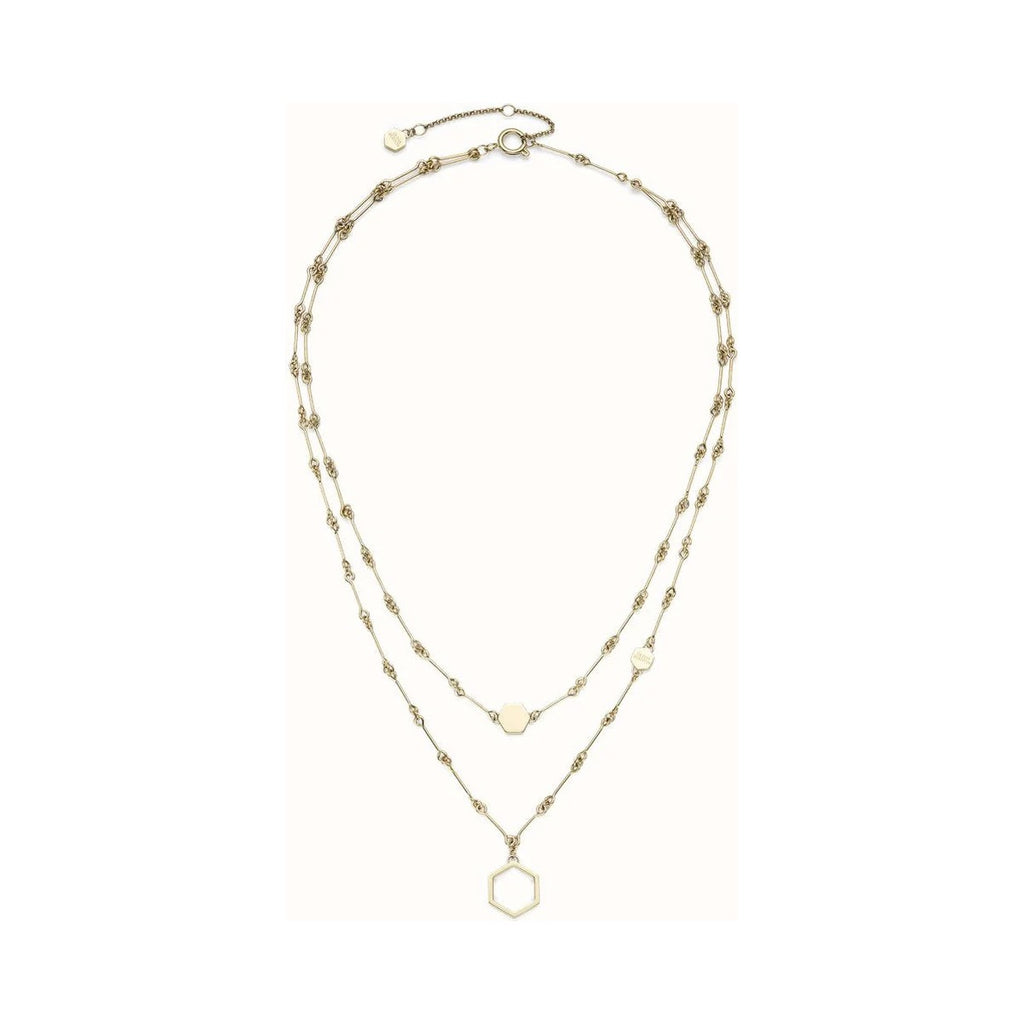 The Olivia Burton Honeycomb double-layered necklace, gold plated stainless steel, Olivia Burton, available at OD’s Jewellers in St Helens