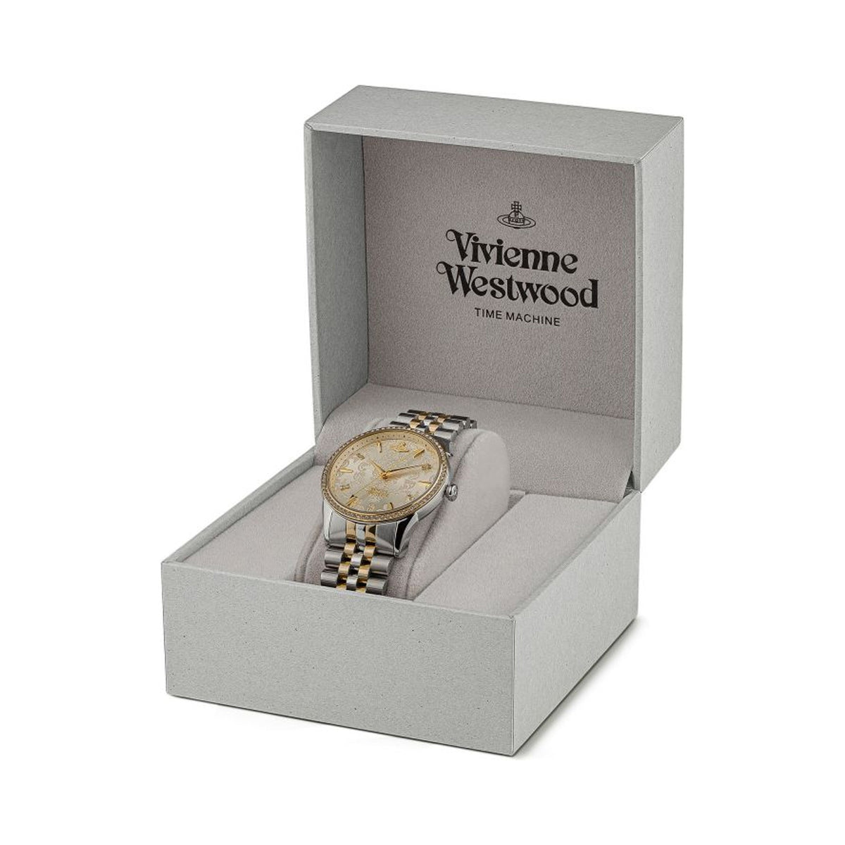 The Vivienne Westwood Wallace watch, a gold plated stainless steel bracelet, from Vivienne Westwood, at OD’s Jewellers in St Helens.