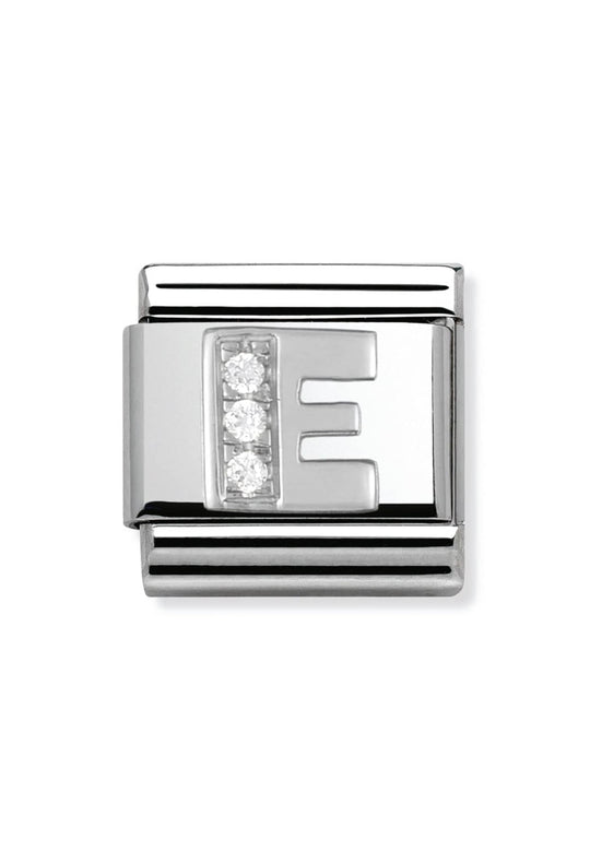 Nomination Composable Silver CZ Letter E Charm 330301/05
