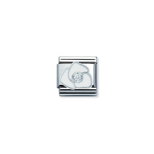 Nomination Composable Silver White Rose Charm 330305/06 *