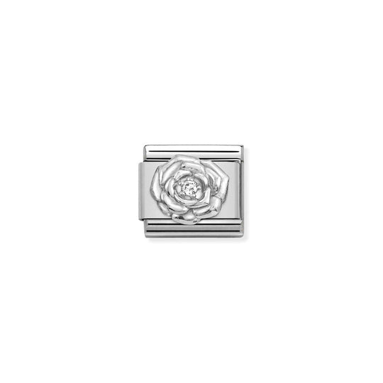 Nomination Composable Silver CZ Rose Charm 330311/12