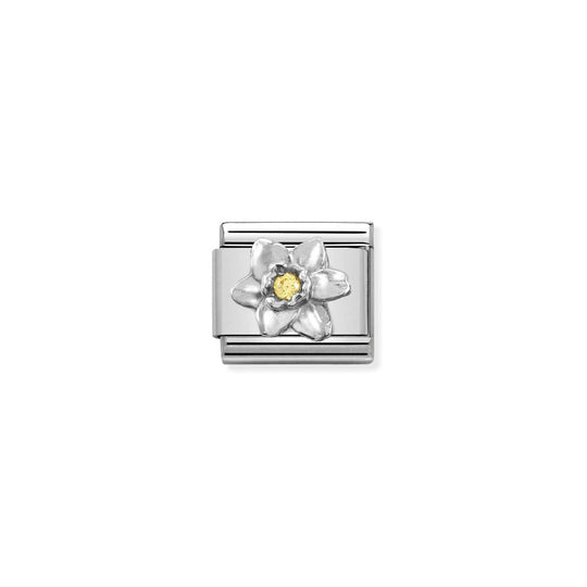 Nomination Composable Silver CZ Daffodil Charm 330311/14