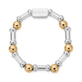 ChloBo Rhythm Of The Water Ring, a silver gold-plated two-tone ring from ChloBo, available at OD’s Jewellers in St Helens.