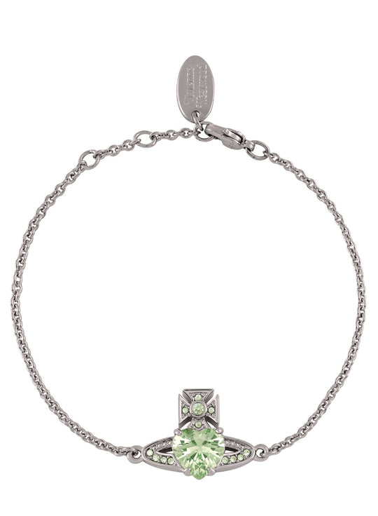Vivienne Westwood Ariella Green Chrysolite Heart Crystal Bracelet