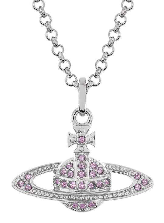 Vivienne Westwood Violet Crystal Mini Bas Relief Necklace