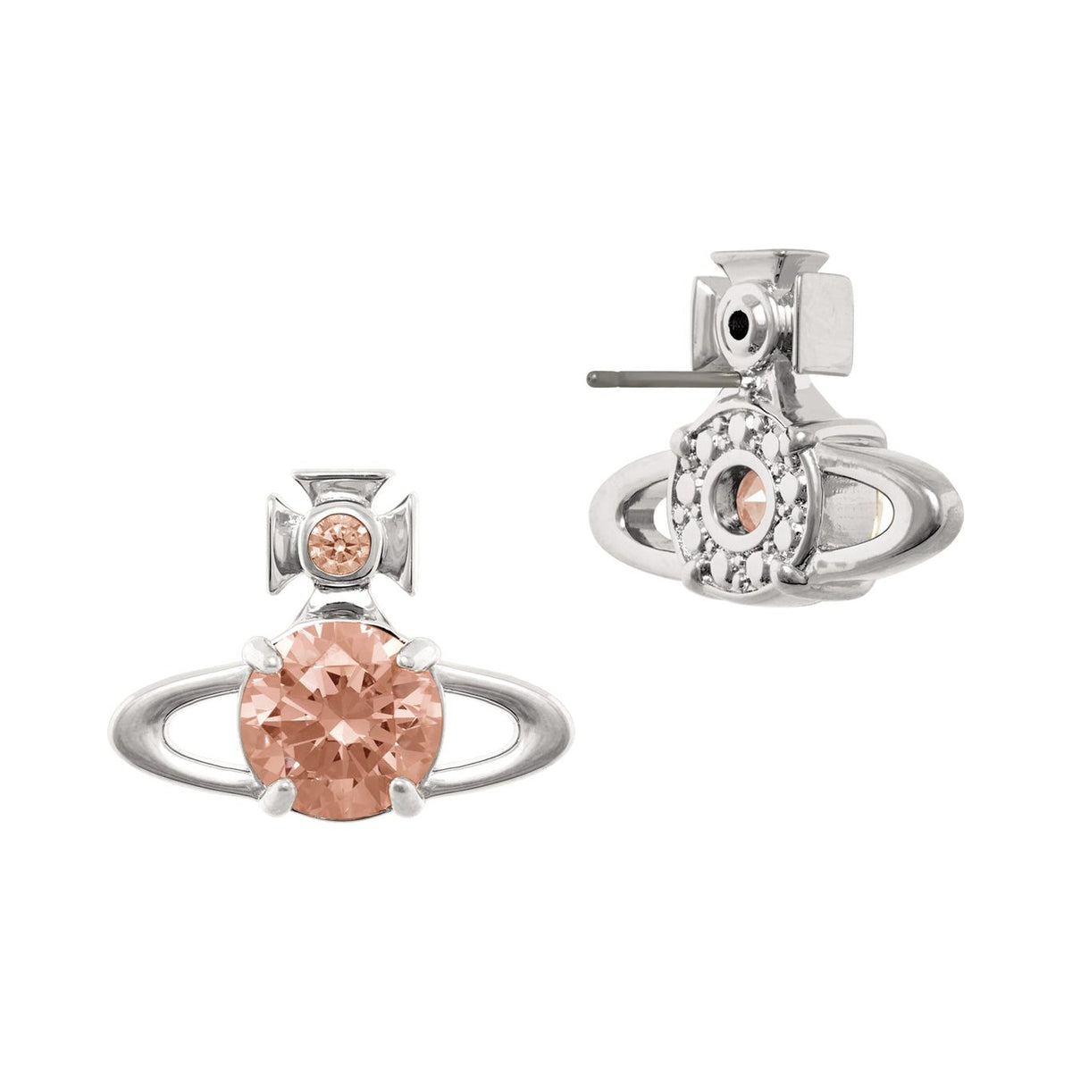Vivienne Westwood Large Reina Blush Earrings 62010376-02P781- — view 2