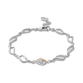 Clogau Past Present Future Muliti-Link Bracelet With White Topaz In Sterling Silver by Clogau