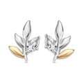 Clogau Silver Leaf Toaz Stud Earring 3SROY929