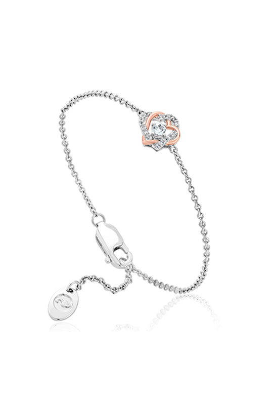 Clogau Sterling Silver Forever Yours Hearts Bracelet  3SAMH0090
