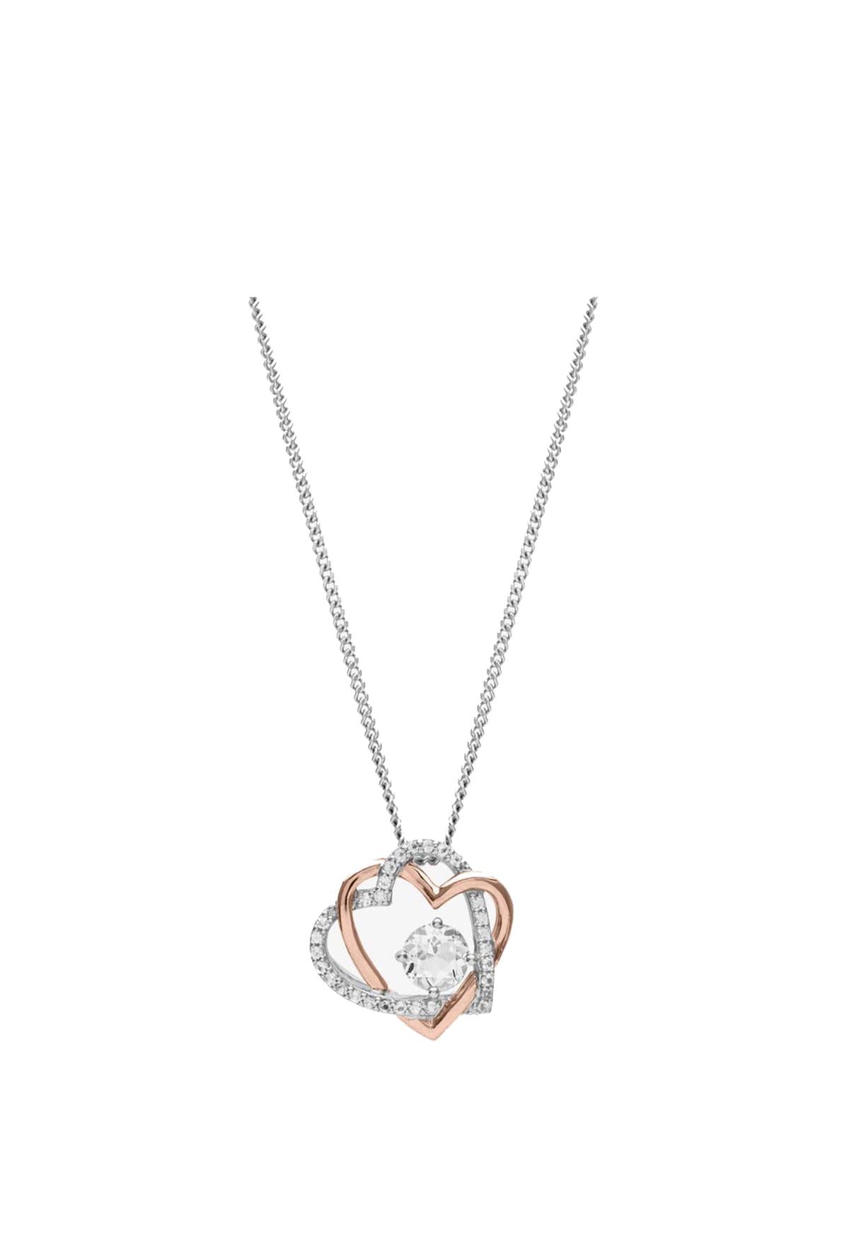 The Clogau Forever Yours Heart Pendant with White Topaz in Sterling Silver necklace, from Clogau, available at OD’s Jewellers in St Helens
