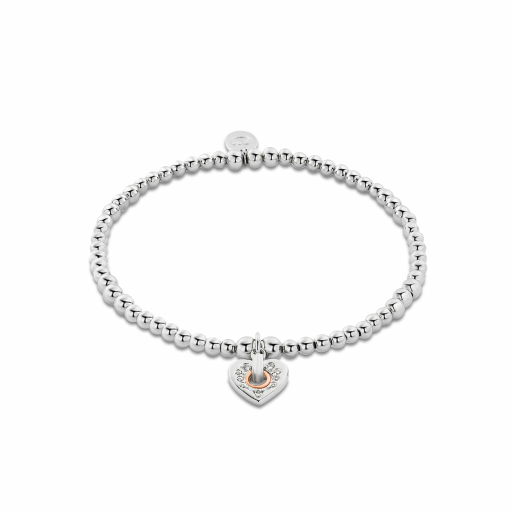 Clogau Cariad Silver Sparkle Heart Affinity Bracelet 3SBB85S