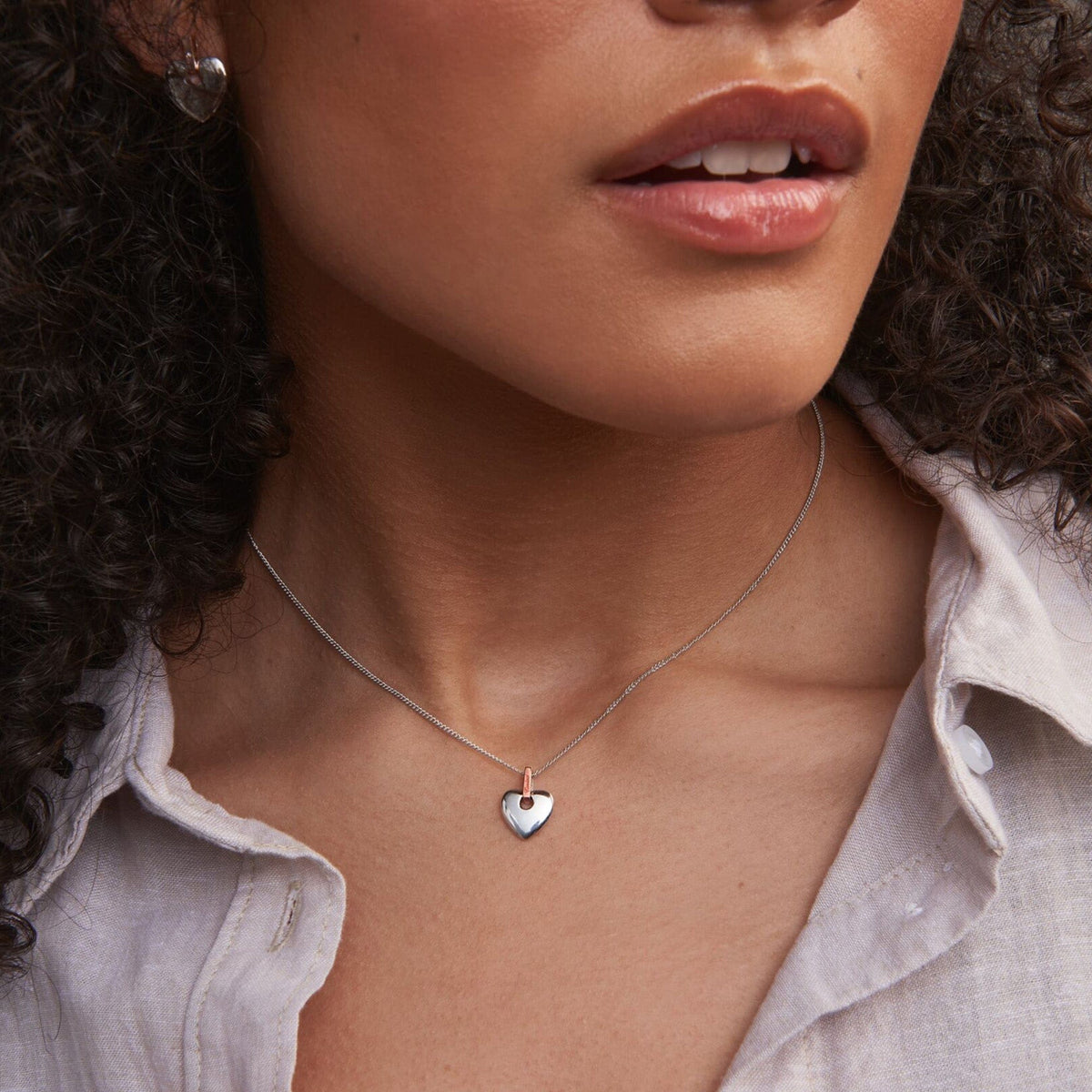 Clogau Sterling Silver Cariad Heart Necklace 3SCA012