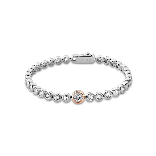 Clogau Celebration White Toapz Tennis Bracelet in Silver 3SCLC0798