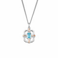 Clogau Silver Gateways Blue Topaz Pendant Necklace 3SEGW0728