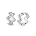 Clogau Natures Wonder Forget-Me-Knot Huggie Hoop Earrings Sterling Silver by Clogau