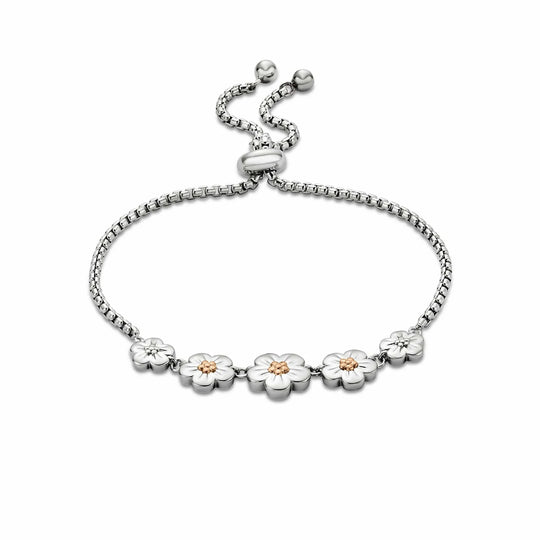 Clogau Sterling Silver Natures Wonder Forget-Me-Knot Adjustable Bracelet 3SFMN904