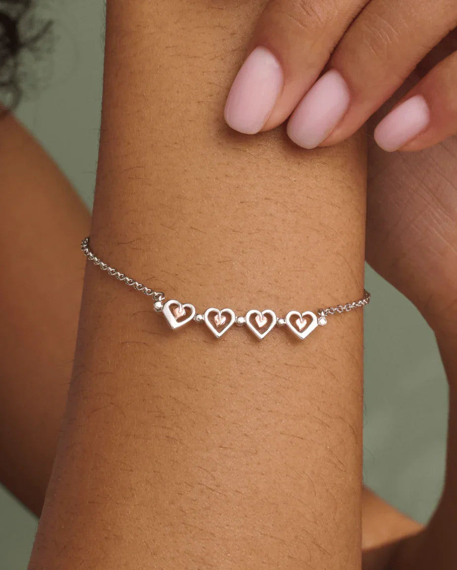 Clogau Tree of Life Heart Bracelet In Sterling Silver by Clogau
