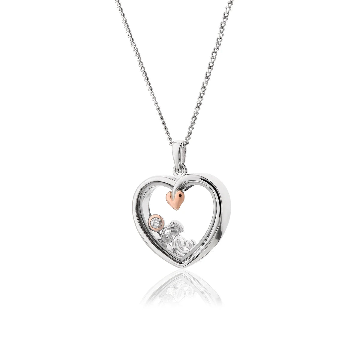 Clogau Tree Of Life Heart Inner Charm Pendant in Sterlling Silver by Clogau