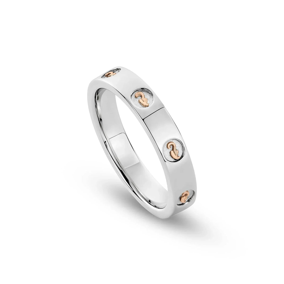 Clogau Insignia Slim Band Ring Sterling Silver by Clogau