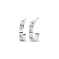 Clogau Insignia Slim Half Hoop Earrings Sterling Silver by Clogau