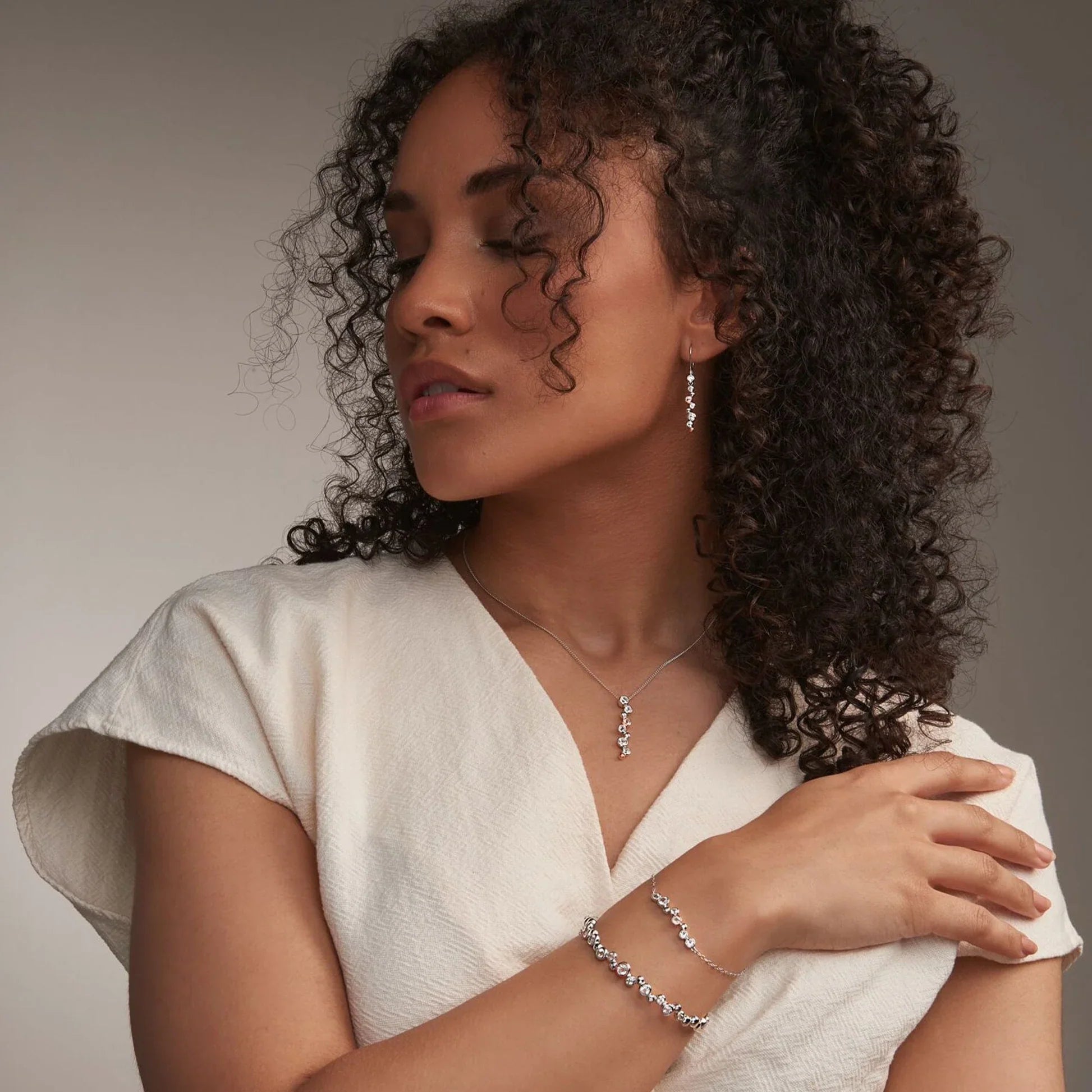 Clogau Celebration White Topaz Bangle in Sterling Silver by Clogau