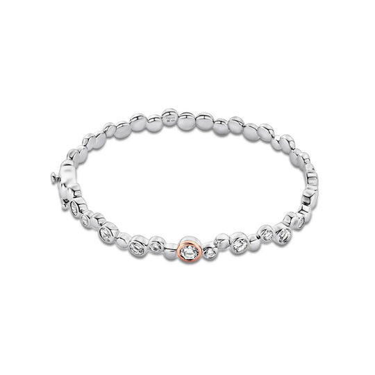 Clogau Celebration White Topaz Bangle in Sterling Silver