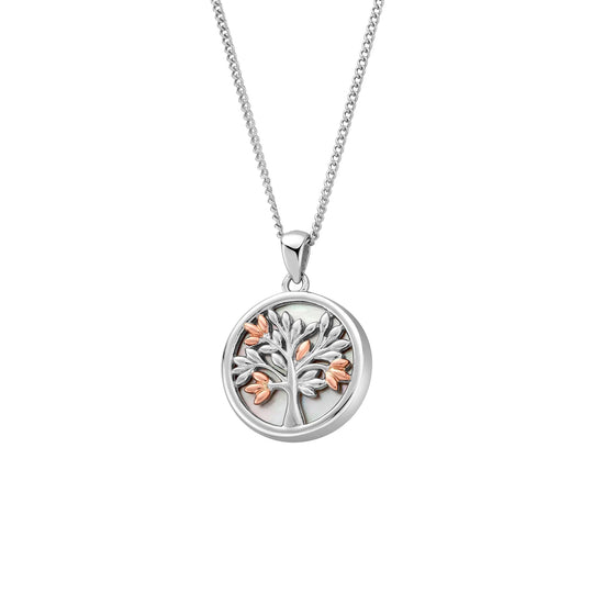 Clogau Tree Of Life Pendant With Mother Of Pearl In Sterling 3SNTLCWP